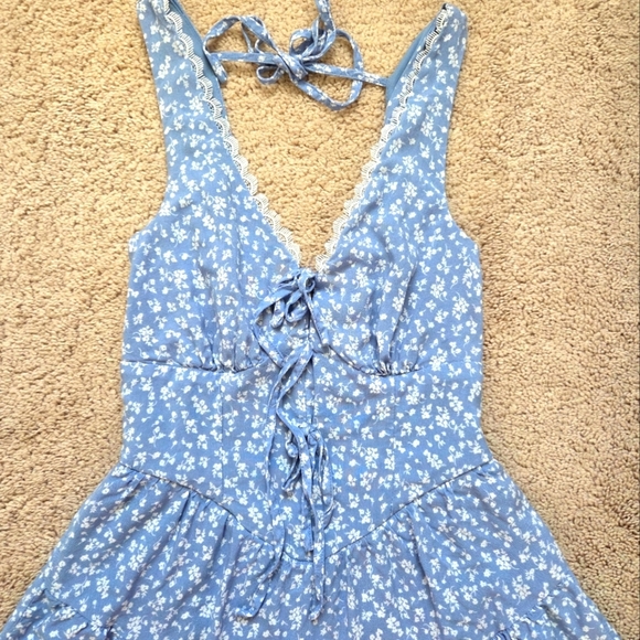 Francescas Blue Floral Ramper Size Xs - Picture 3 of 5